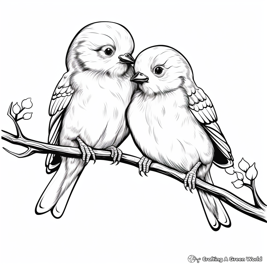 Realistic Love Bird Coloring Pages 3