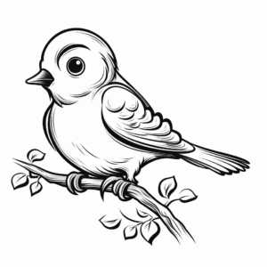 Realistic Love Bird Coloring Pages 4