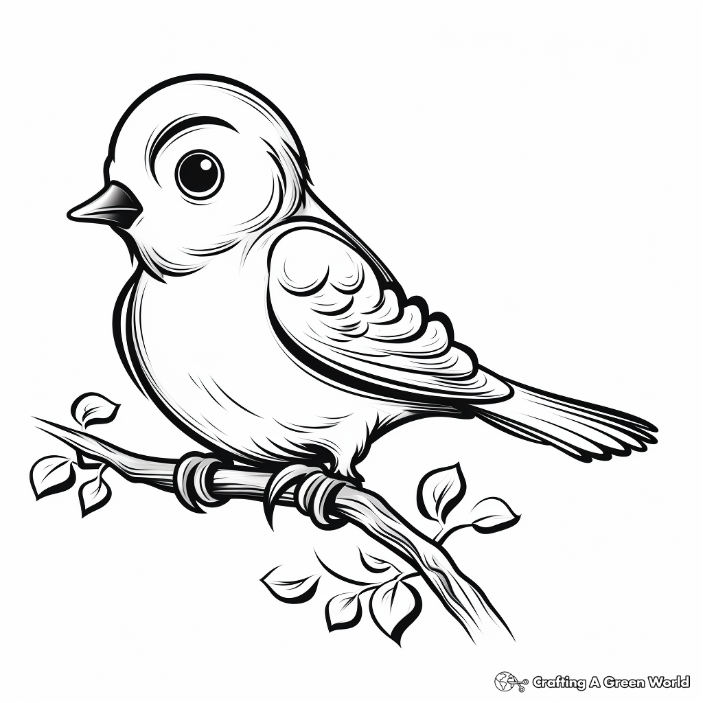 Realistic Love Bird Coloring Pages 4