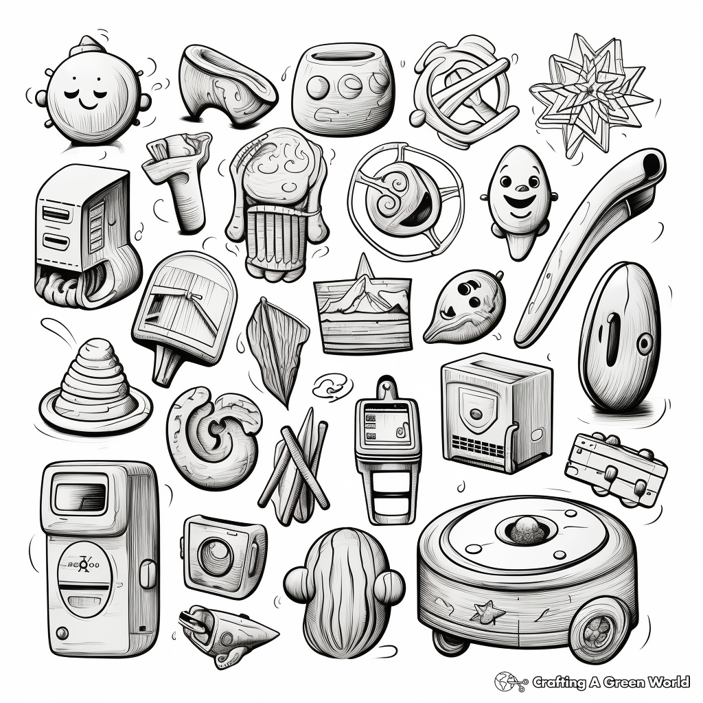 Realistic Magnet and Metal Objects Coloring Pages 3