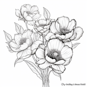 Realistic Magnolia Coloring Pages 4