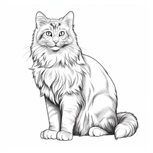 Realistic Maine Coon Coloring Sheets 4