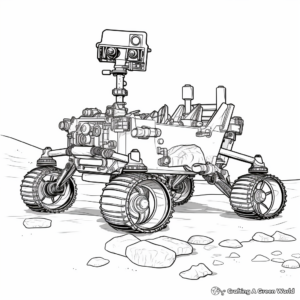 Realistic Mars Rover Coloring Sheets 4