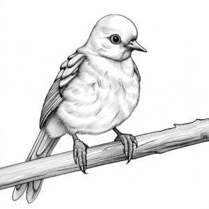 Realistic Mourning Dove Coloring Sheets 2