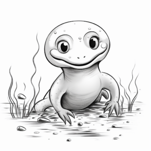Realistic Northern Slimy Salamander Coloring Pages 2