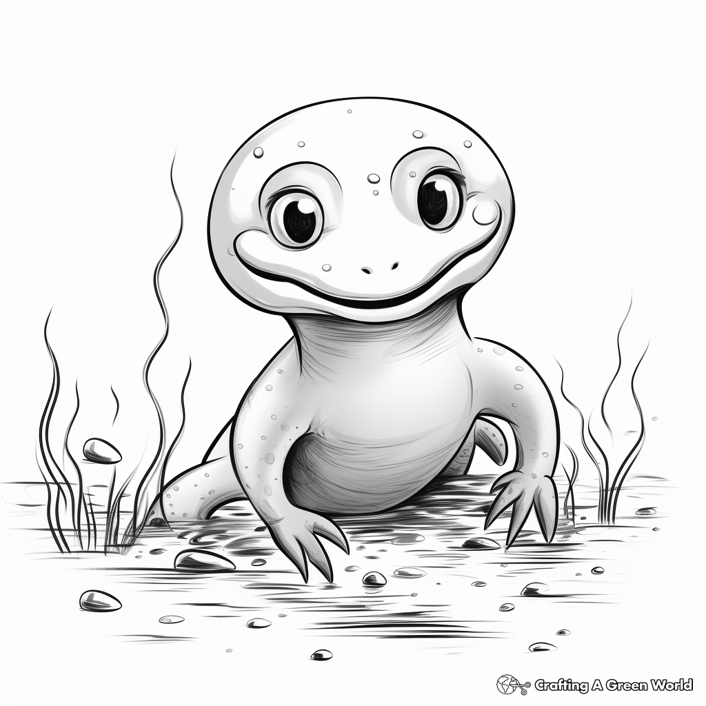 Realistic Northern Slimy Salamander Coloring Pages 2