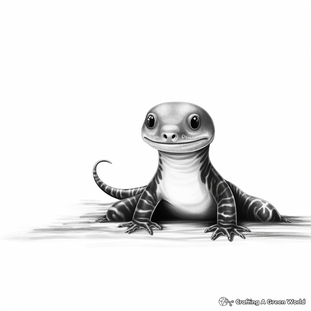 Realistic Northern Slimy Salamander Coloring Pages 3