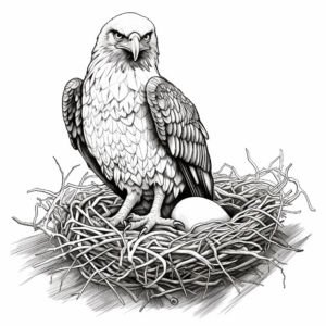 Realistic Osprey Nest Coloring Pages 2