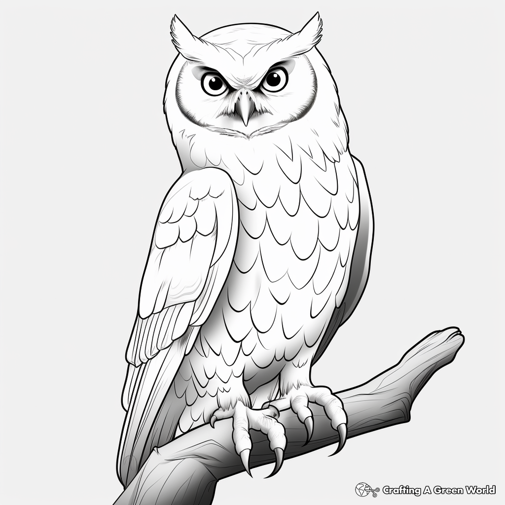 Realistic Owl Coloring Pages for Night Owls 2