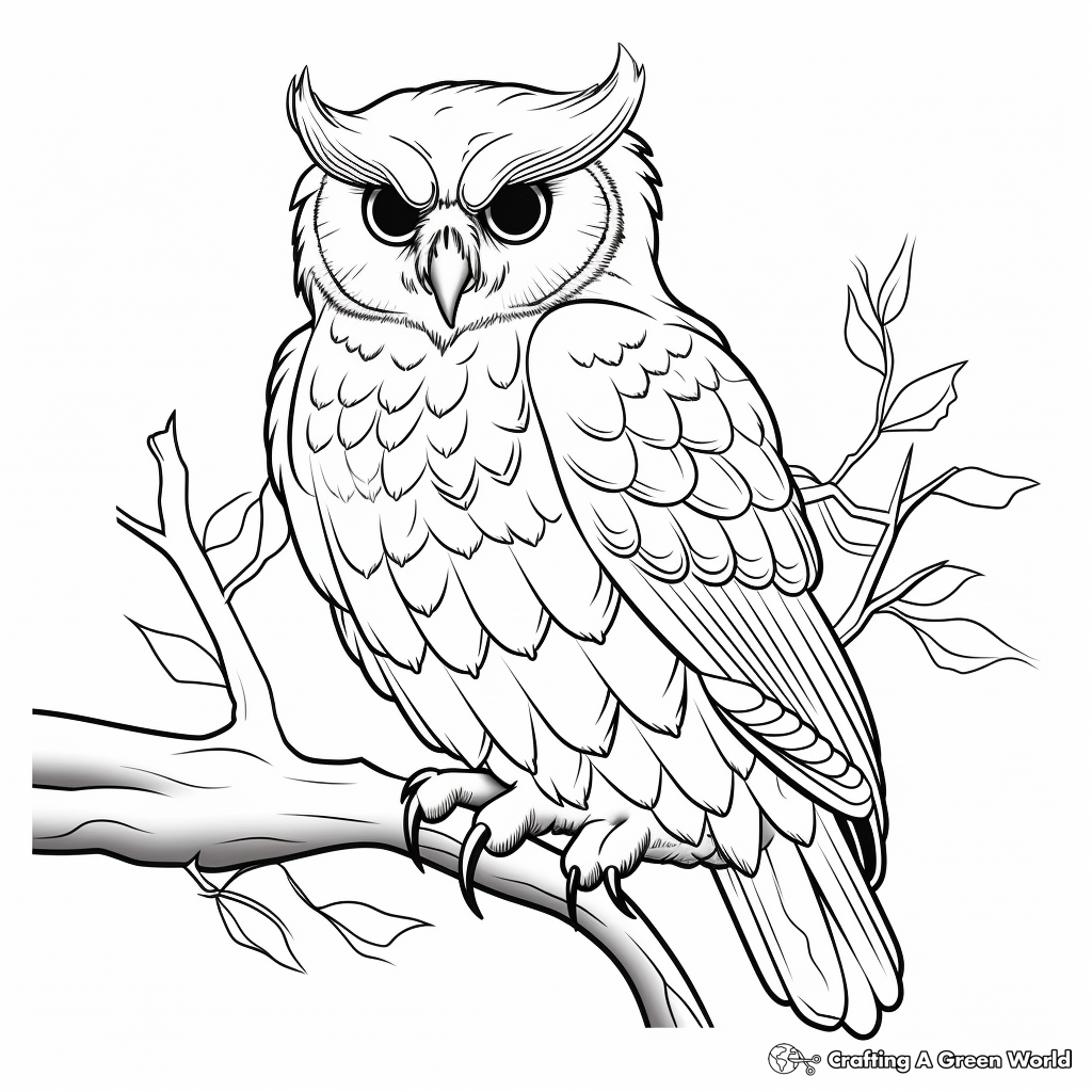 Realistic Owl Coloring Pages for Night Owls 3