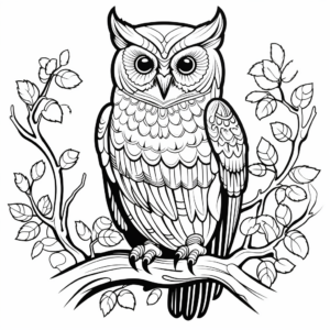 Realistic Owl Coloring Pages for Night Owls 4