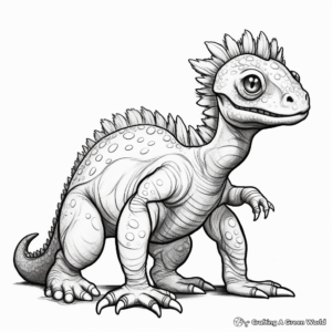 Realistic Pachycephalosaurus Coloring Sheets for Dinosaur Enthusiasts 3