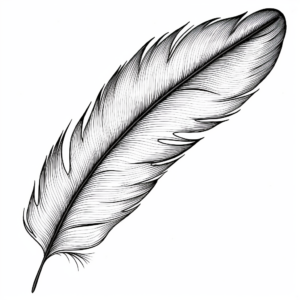 Realistic Peacock Feather Coloring Pages 1