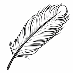 Realistic Peacock Feather Coloring Pages 2