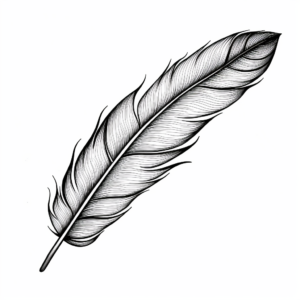 Realistic Peacock Feather Coloring Pages 4