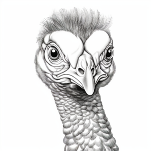 Realistic Peacock Portrait Coloring Pages 2