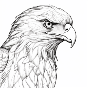 Realistic Portrait of Golden Eagle Coloring Pages 4