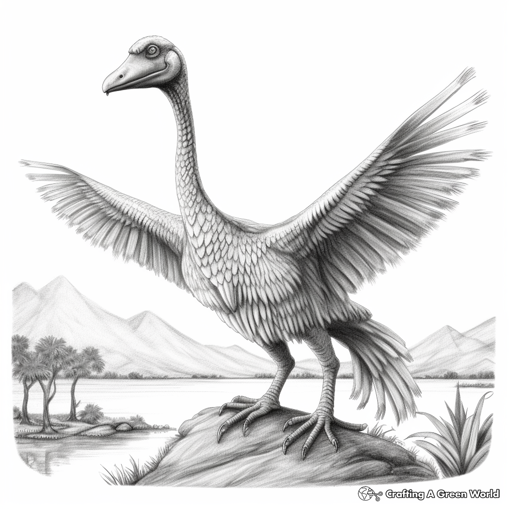 Realistic Pyroraptor Coloring Pages 4