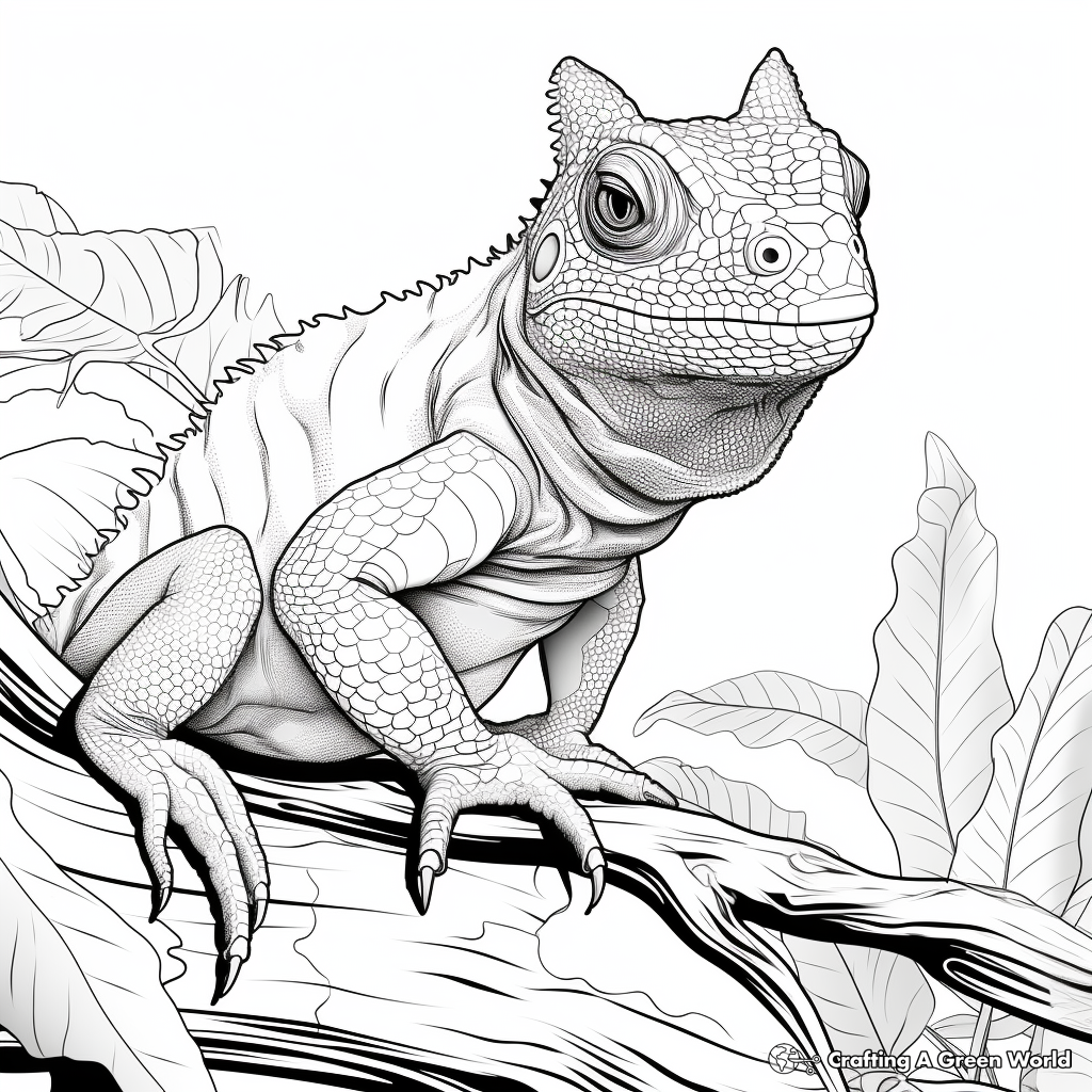 Realistic Reptile Coloring Sheets 3