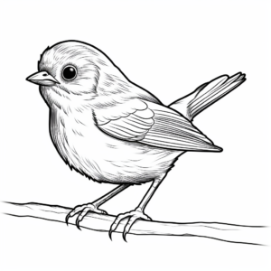 Realistic Robin Coloring Pages 1