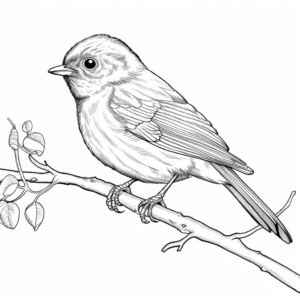 Realistic Robin Coloring Pages 2