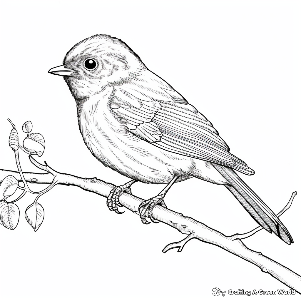 Realistic Robin Coloring Pages 2