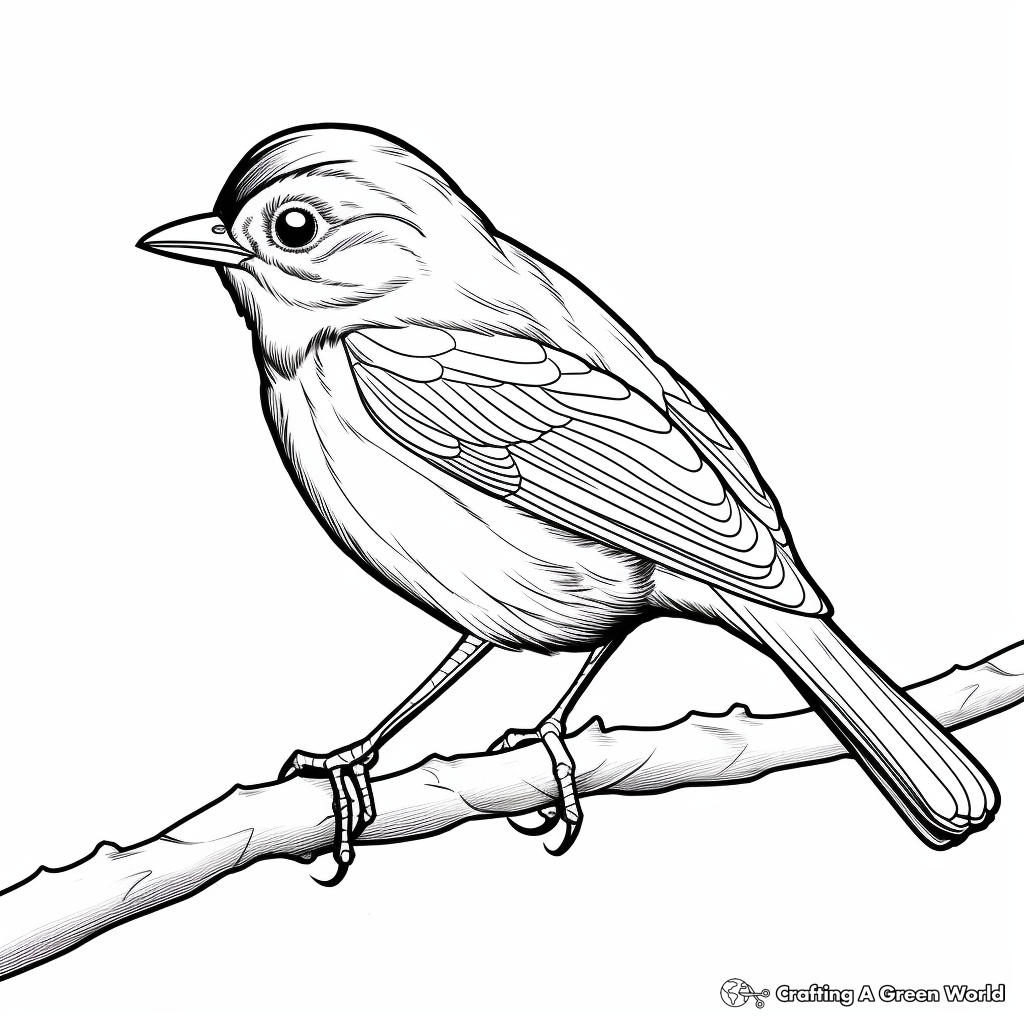 Realistic Robin Coloring Pages 4