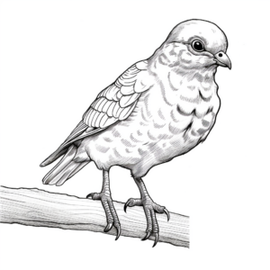 Realistic Rock Dove Coloring Pages 1