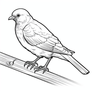 Realistic Rock Dove Coloring Pages 3