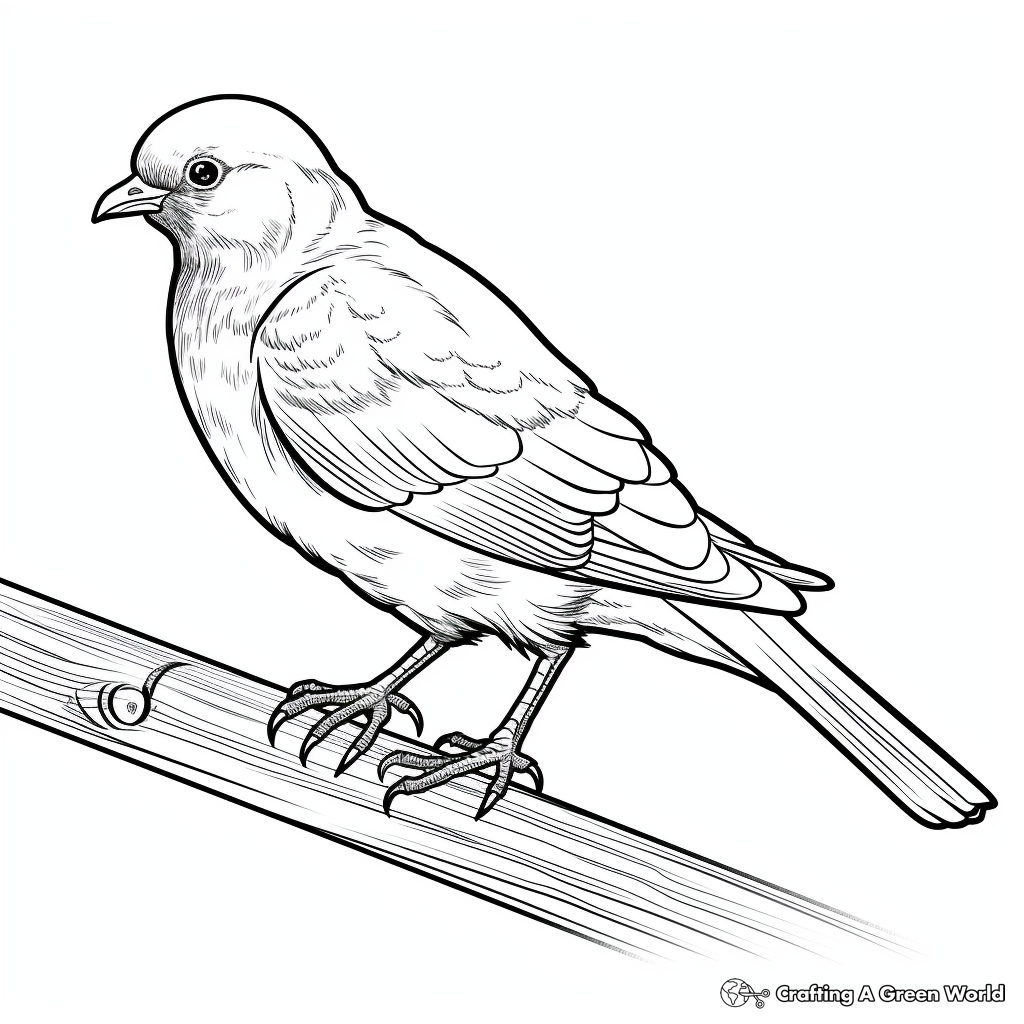Realistic Rock Dove Coloring Pages 3