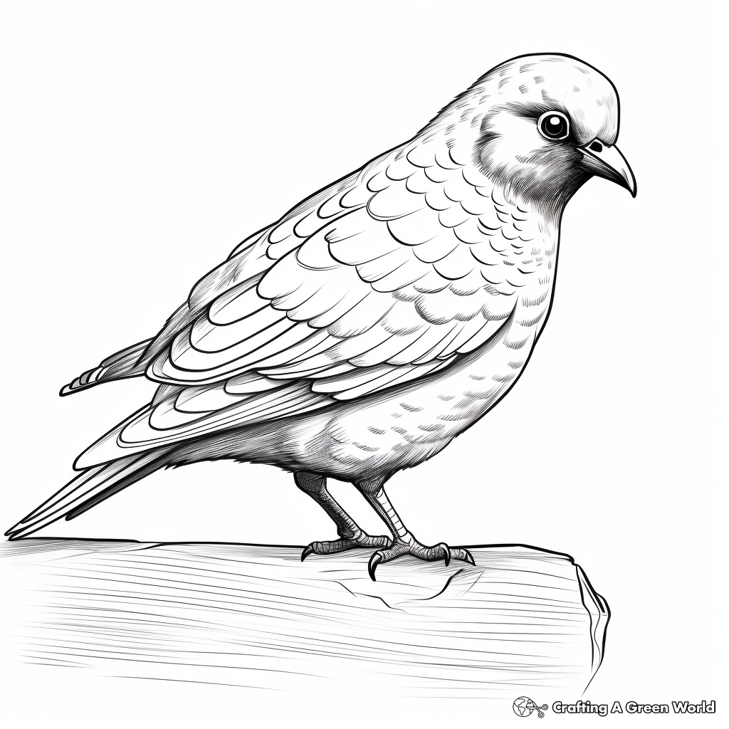Realistic Rock Dove Coloring Pages 4