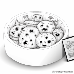 Realistic Round Bacteria Coloring Sheets 2