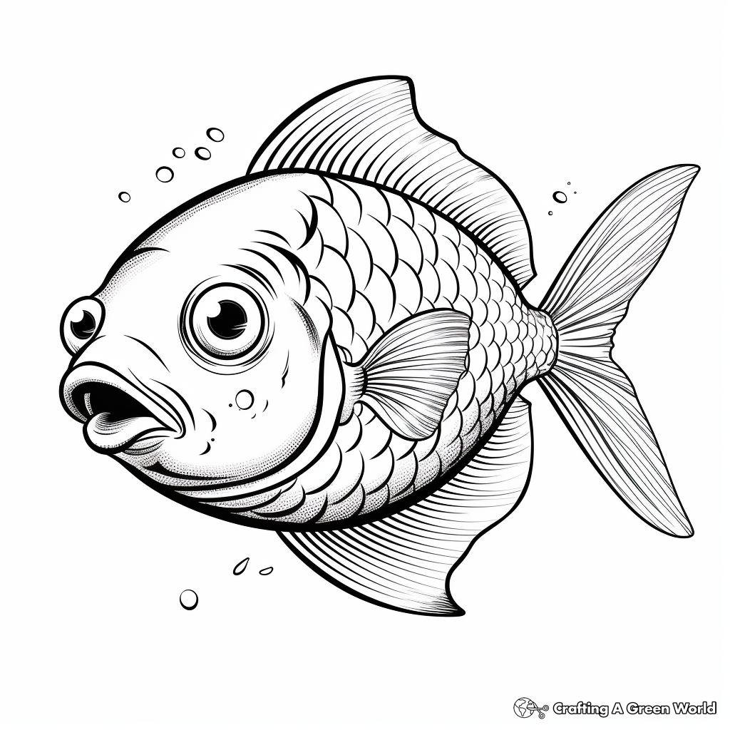 Realistic Round Sunfish Coloring Sheets 1