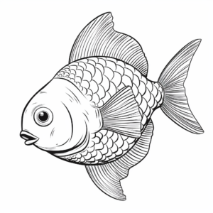 Realistic Round Sunfish Coloring Sheets 2