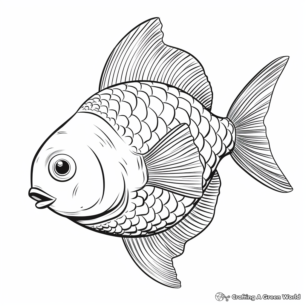 Realistic Round Sunfish Coloring Sheets 2