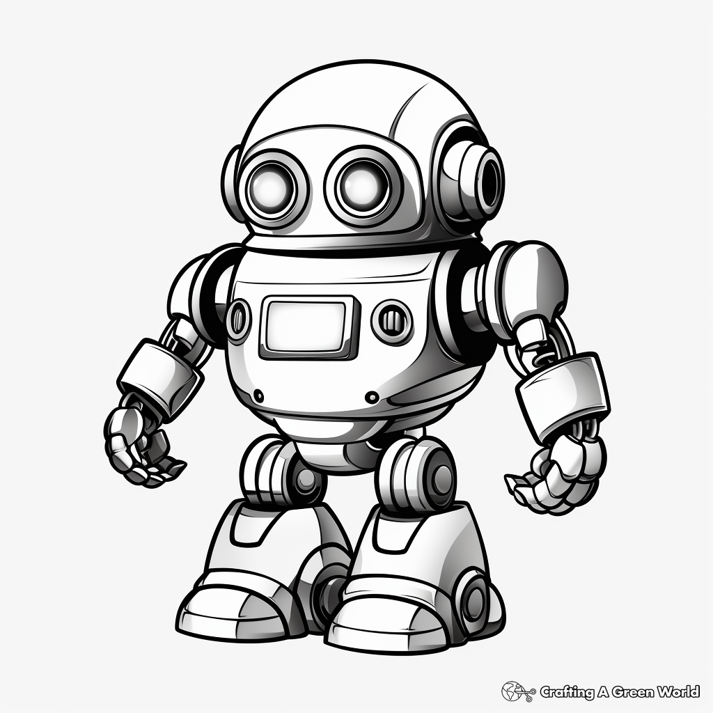 Realistic Science Fiction Robot Coloring Pages 1
