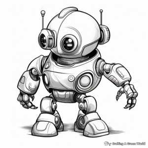 Realistic Science Fiction Robot Coloring Pages 2