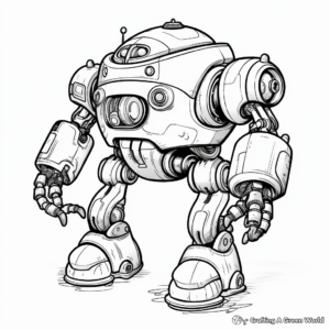 Realistic Science Fiction Robot Coloring Pages 3