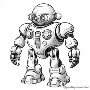 Realistic Science Fiction Robot Coloring Pages 4