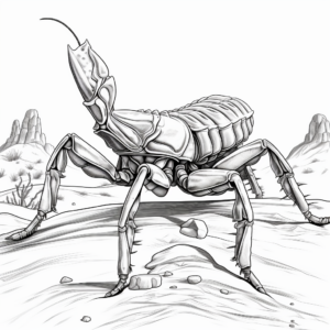 Realistic Scorpion Coloring Sheets 4