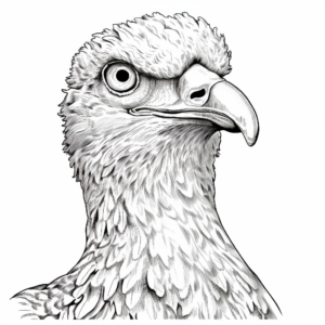 Realistic Seagull Portrait Coloring Pages for Adults 4