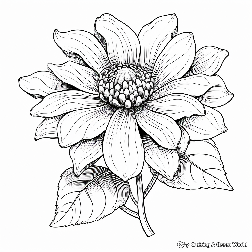 Realistic Sepal Coloring Pages for Artists 1