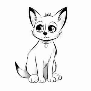 Realistic Siamese Cat Coloring Sheets 3
