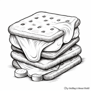 Realistic S'mores Coloring Pages 3