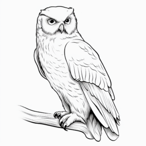 Realistic Snowy Owl Coloring Sheets 2