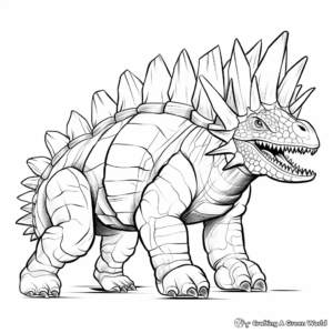 Realistic Stegosaurus Coloring Pages for Kids 1