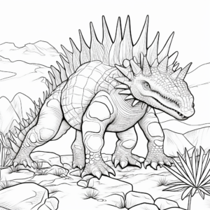 Realistic Stegosaurus Coloring Pages: Back to the Jurassic Era 1