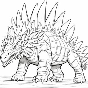 Realistic Stegosaurus Coloring Pages: Back to the Jurassic Era 3