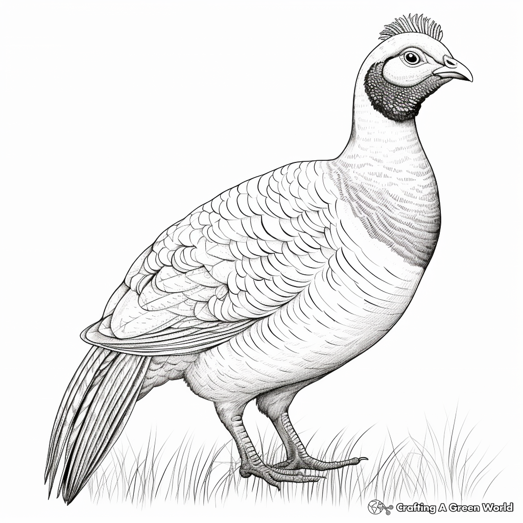 Realistic Swinhoes Pheasant Coloring Pages 2