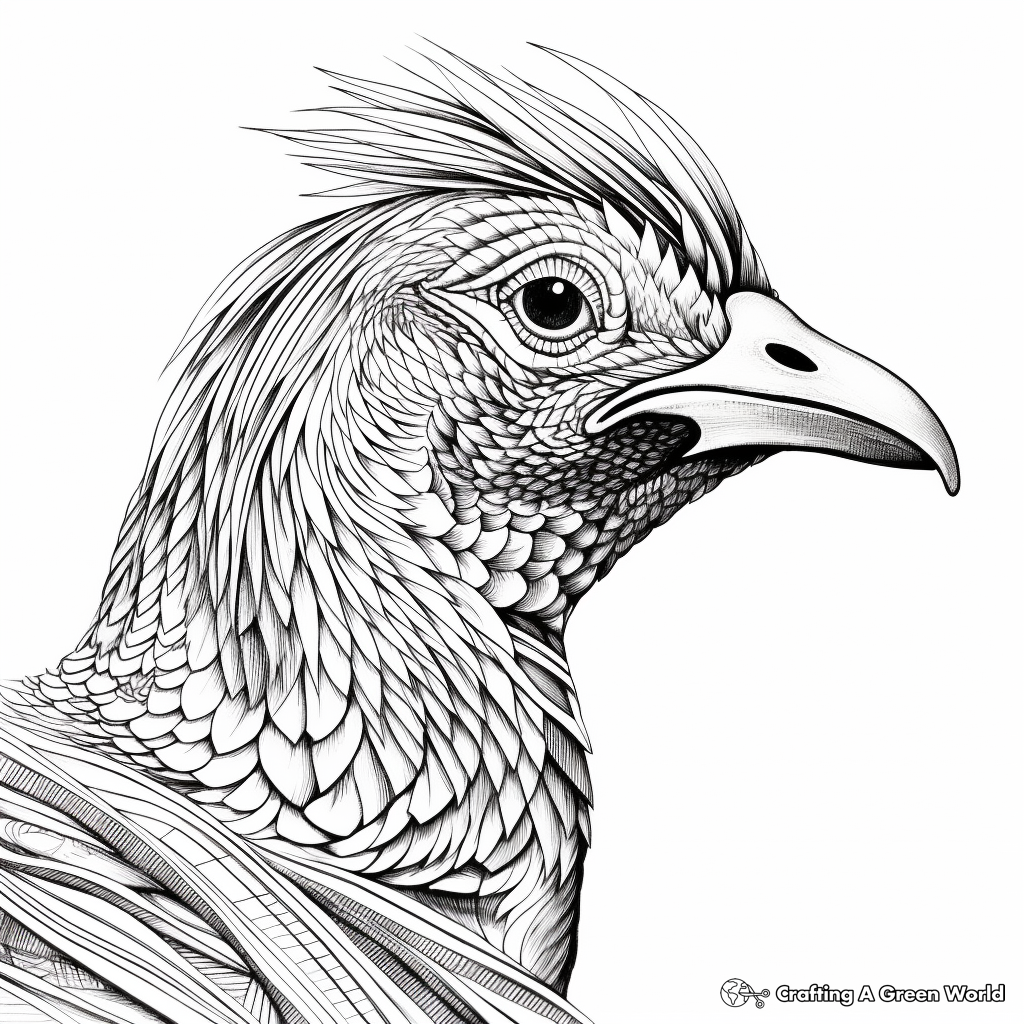 Realistic Swinhoes Pheasant Coloring Pages 3